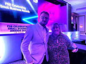 JJ Chalmers, presenter, sports personality and veteran with Claire Buckle of Ability Consultancy
