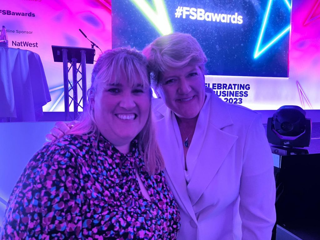 Picture of Claire of Ability Consultancy and Clare Balding, sports presenter